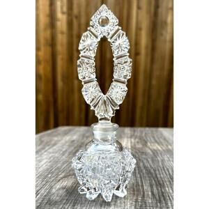 Imperial Glass Art Deco Crystal Vintage 1940's Style Perfume Bottle/Stopper